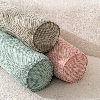 Soft Chenille Bolster Pillow for Neck Support