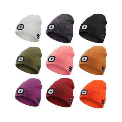Warm LED Beanie with Bluetooth and Wool Blend