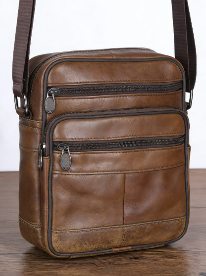 Vintage Style Synthetic Leather Messenger Bag