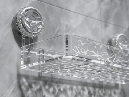 Easy Install Bathroom Shelf with Suction Cup