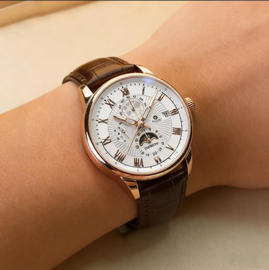 Stylish Men's Automatic Leather Watch - Befez