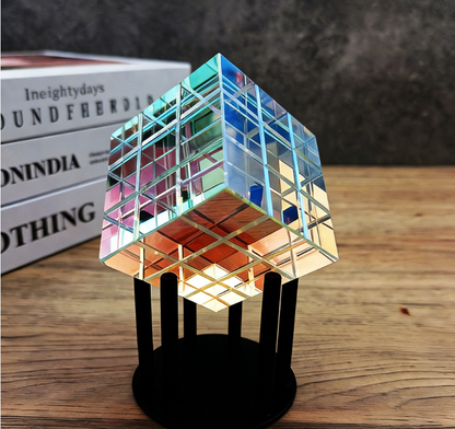 Sparkling Crystal Glass Sun Catcher Cube Ornament