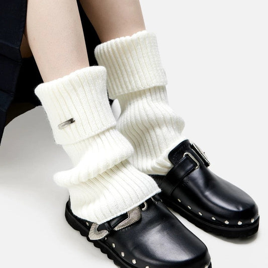 Colorful Layered Knit Crew Socks - Befez