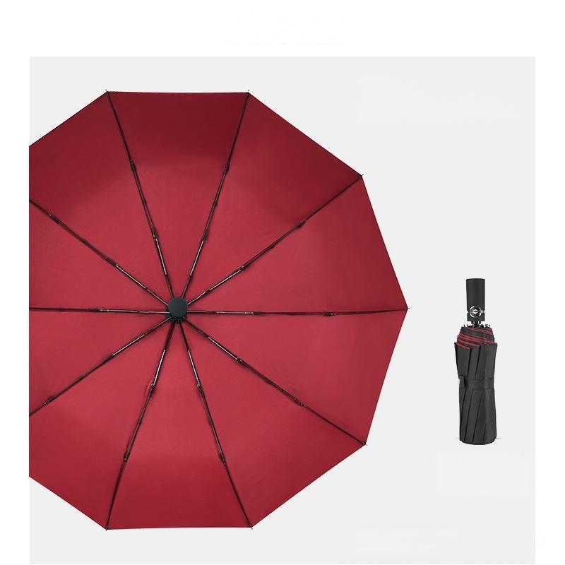 Compact Waterproof Double Layer Folding Umbrella