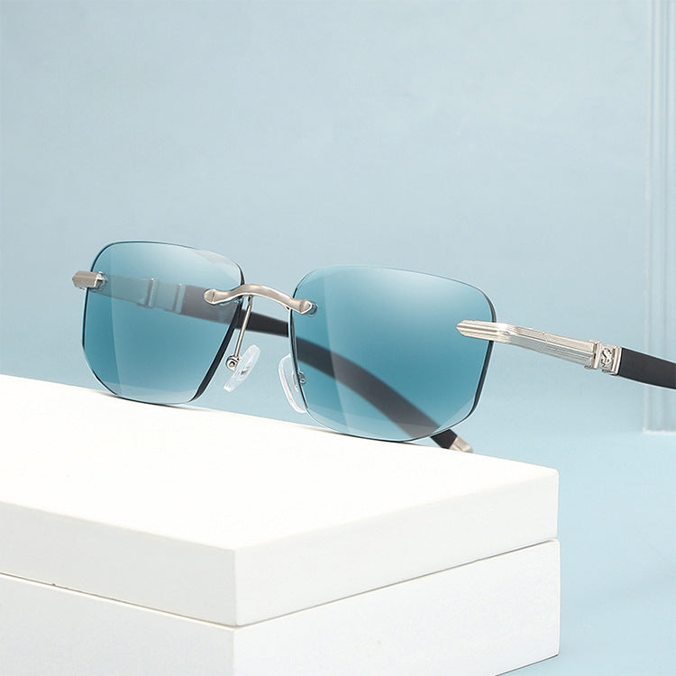 Stylish Metal Frameless Reading Glasses for Men - Befez