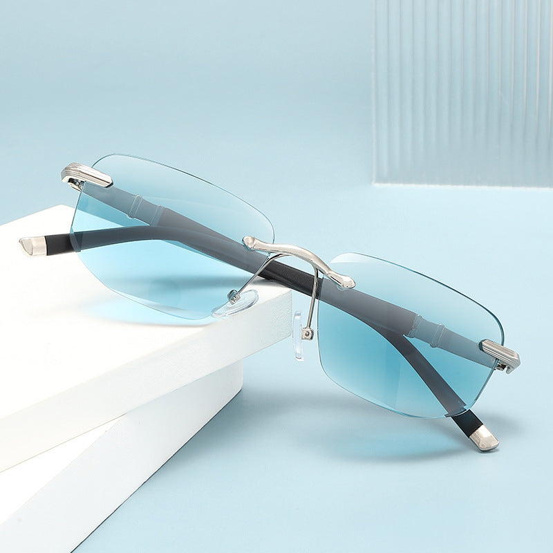 Stylish Metal Frameless Reading Glasses for Men