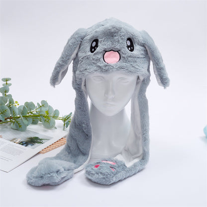 Soft Fuzzy Winter Hat with Adjustable Ears