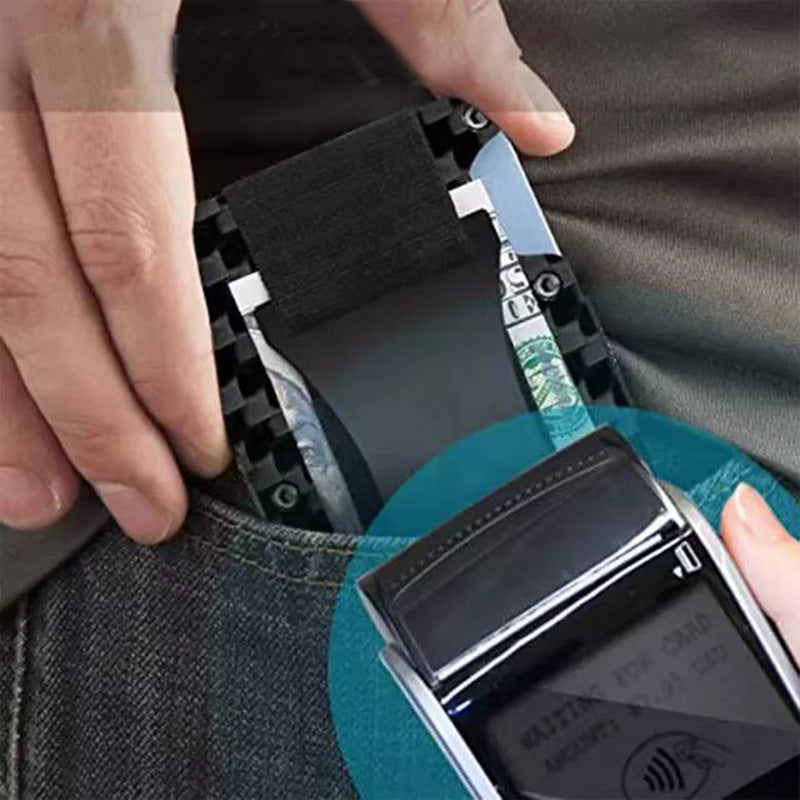 Secure Clip-on Metal Wallet Card Protector