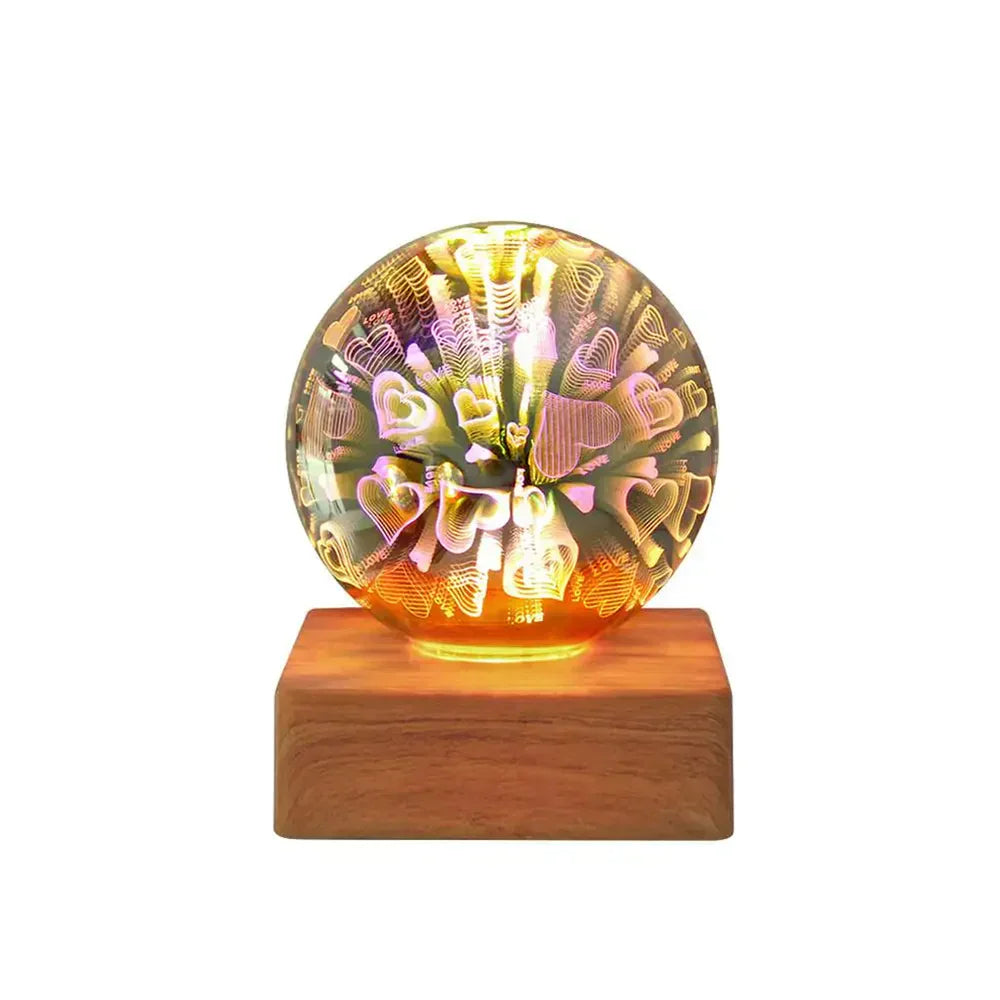 Colorful Glass Ball Lamp with Fireworks Effect