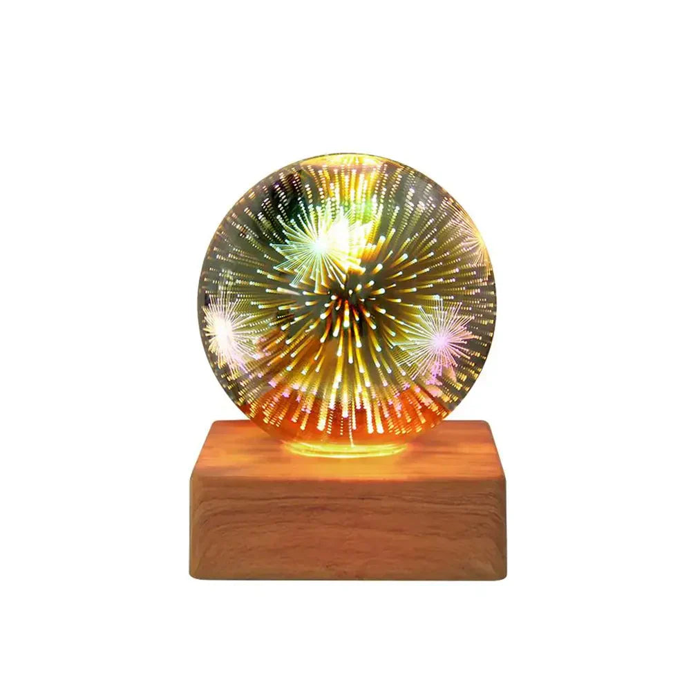 Colorful Glass Ball Lamp with Fireworks Effect