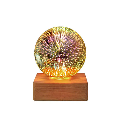 Colorful Glass Ball Lamp with Fireworks Effect - Befez