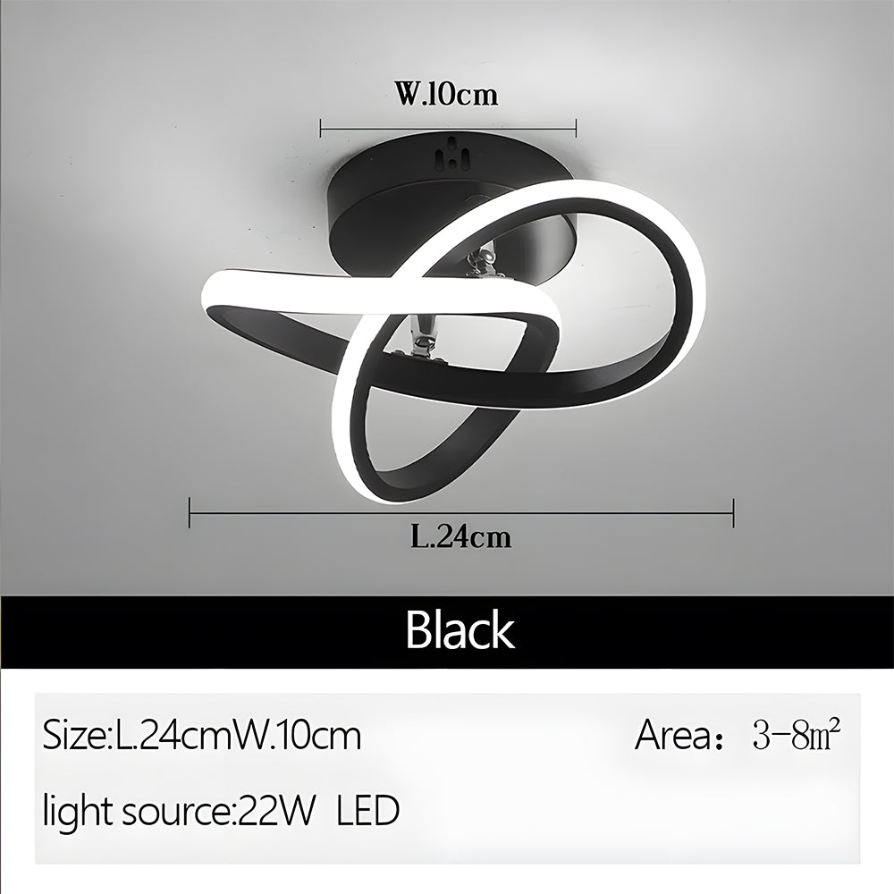 Modern Black LED Ceiling Fixture