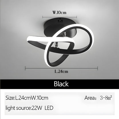 Modern Black LED Ceiling Fixture