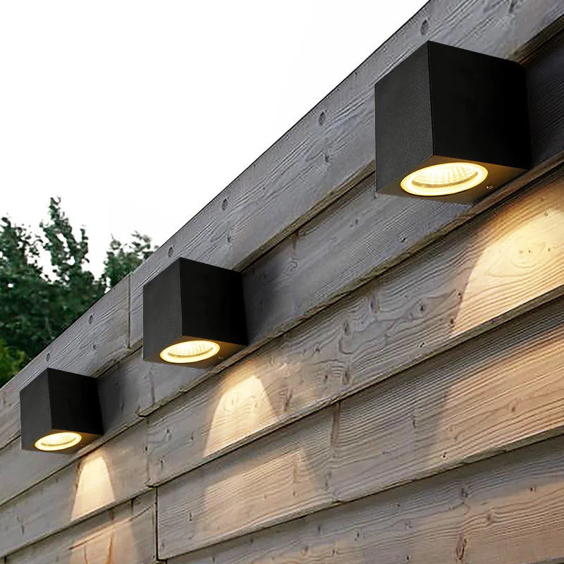 Stylish Outdoor LED Wall Light Black