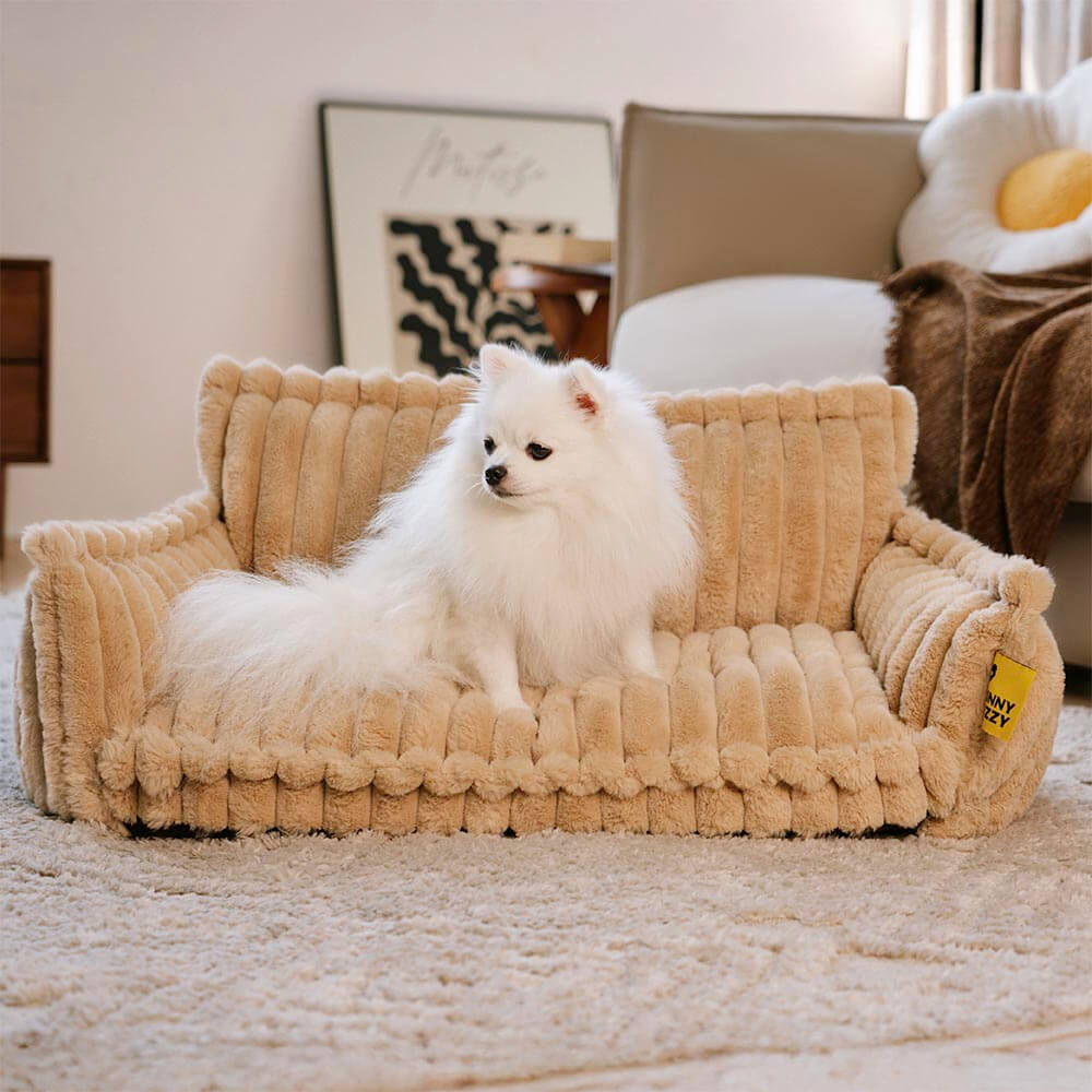 Cozy Pet Bed - Plush Washable Dog Sofa