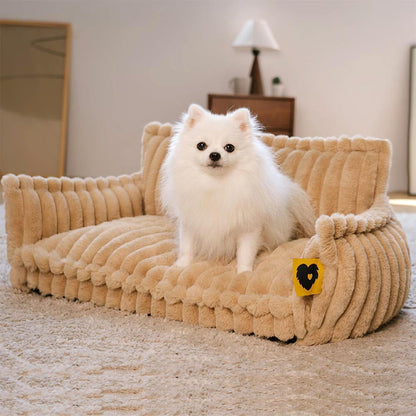 Cozy Pet Bed - Plush Washable Dog Sofa