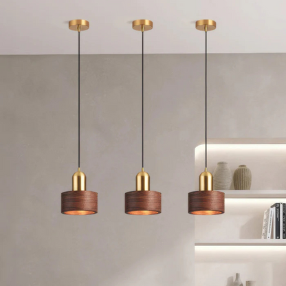 Stylish Gold Tone Pendant Light Fixture