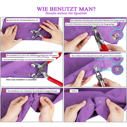 Easy Use Metal Snap Fastener Set