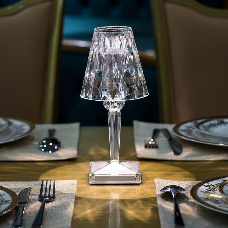 Stylish Glass Table Lamp with Touch Dimmer
