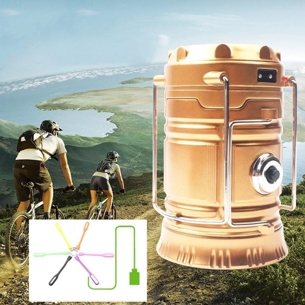 Compact LED Solar Camping Light Flashlight