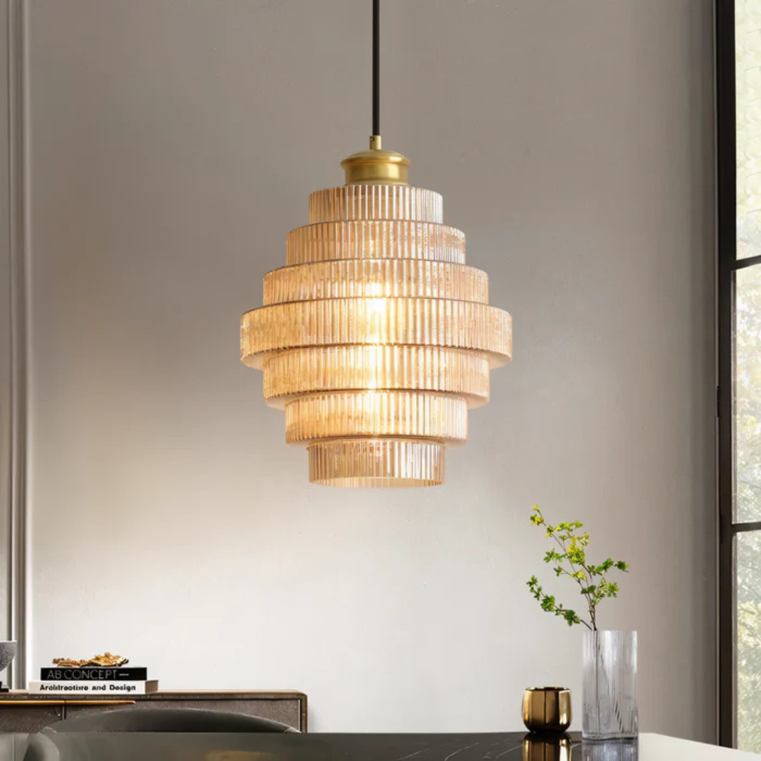 Vintage Hanging Glass Pendant Light - Befez