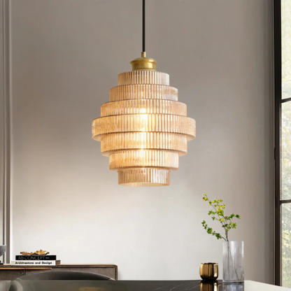 Vintage Hanging Glass Pendant Light - Befez