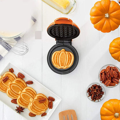 Compact Waffle Maker - Easy Fast Morning Breakfast