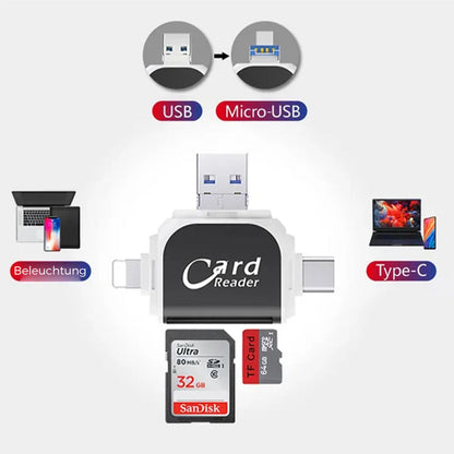 Versatile 4-in-1 Multiport SD Card Adapter