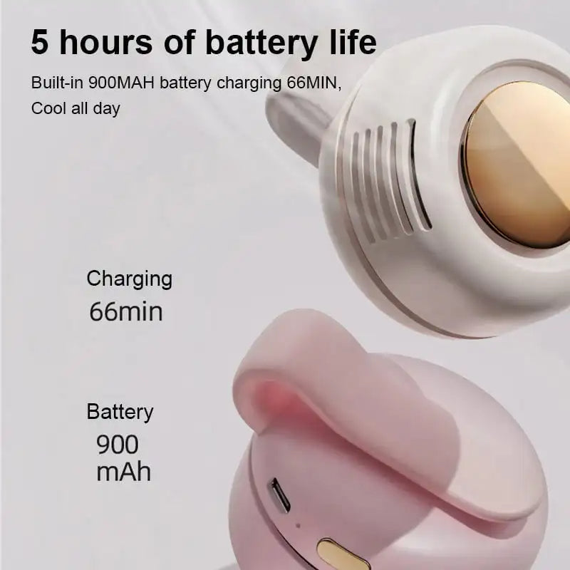Compact Personal Neck Fan with Slim Handheld Style