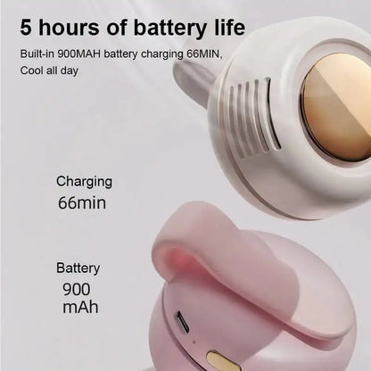 Compact Personal Neck Fan with Slim Handheld Style