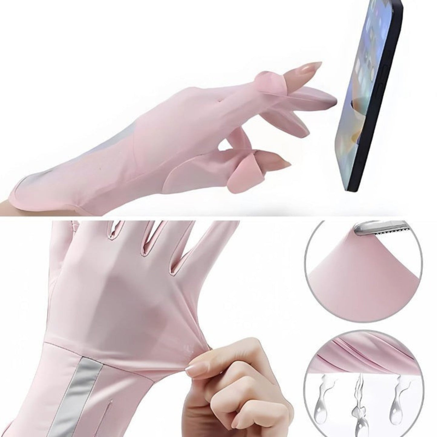 Cooling Bike Gloves with Touchscreen Fingers