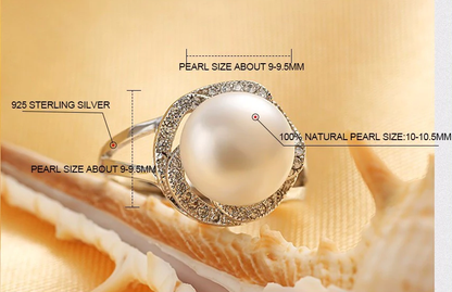 Elegant Adjustable Pearl Ring for Women