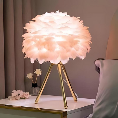 Decorative Table Lamp with Plush Shades