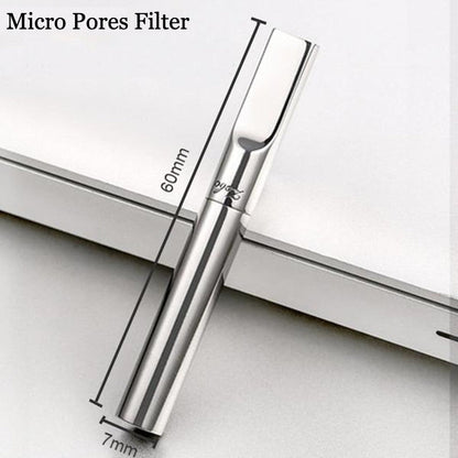 Compact Reusable Metal Cigarette Filter Case