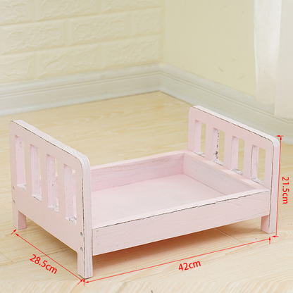 Rustic Wood Baby Photo Bed Prop