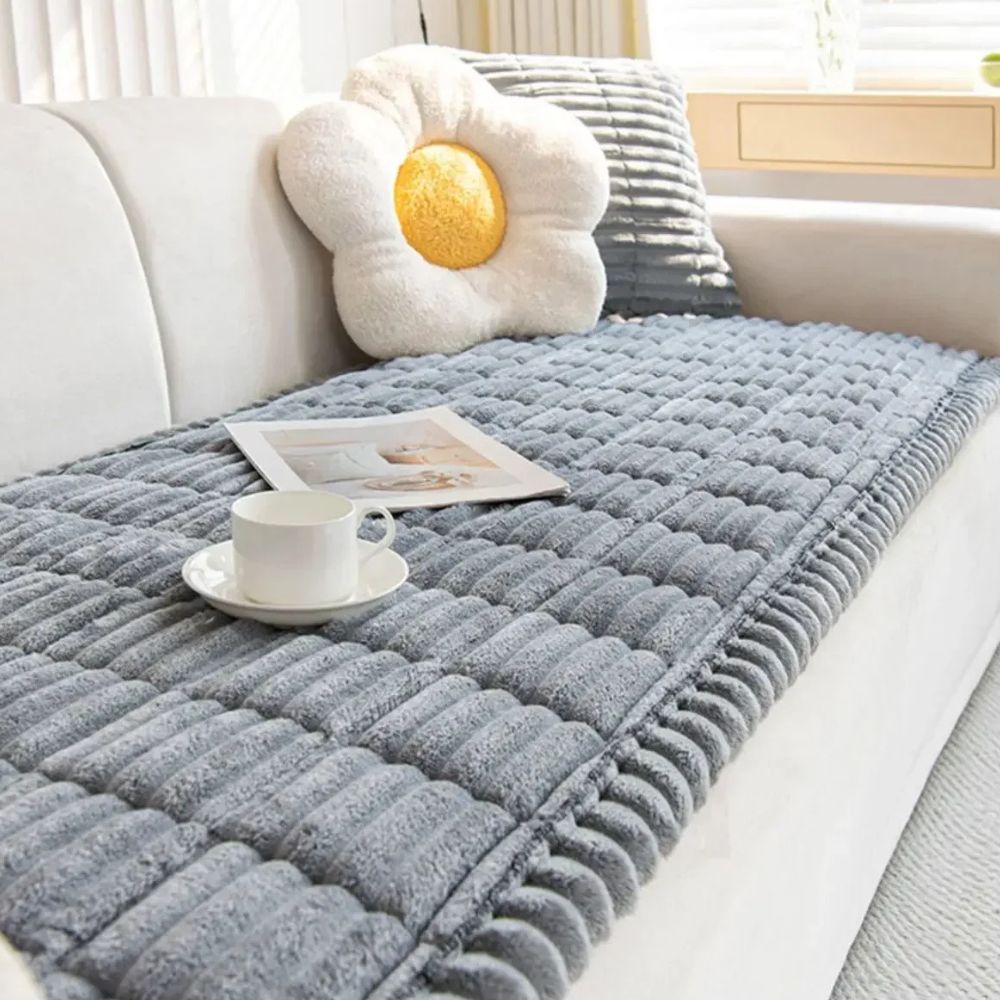 Soft Fleece Sofa Cover Slipcover Protector