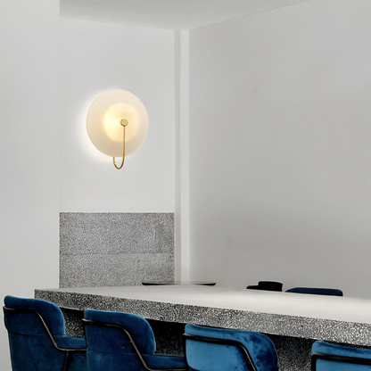 Simple Round Glass Wall Light