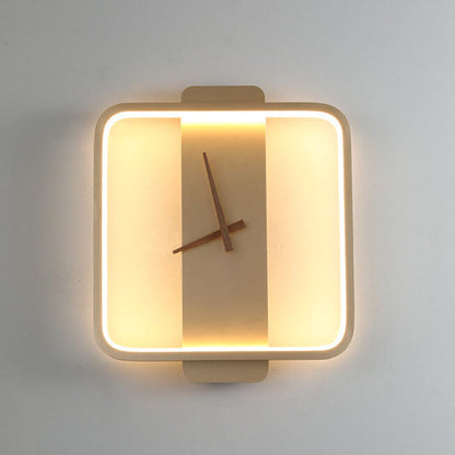 Stylish Round Clock LED Wall Light