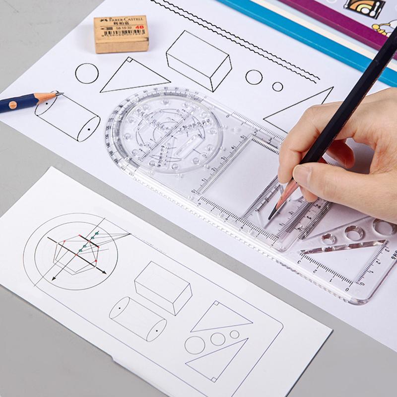 Practical 3-in-1 Math Ruler Set - Befez