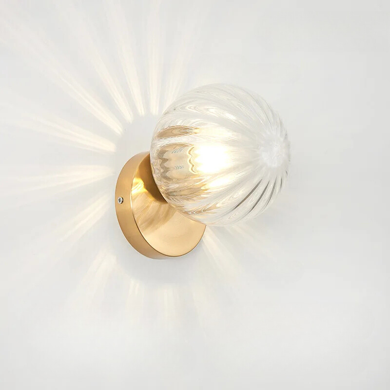 Elegant Glass Ball Gold Table Lamp