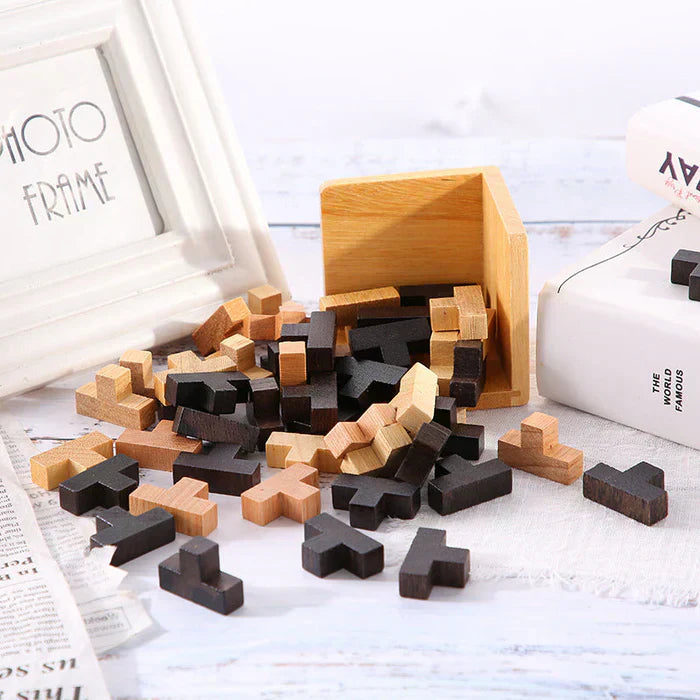 Challenging Wood Puzzle - 3D Brain Teaser Toy