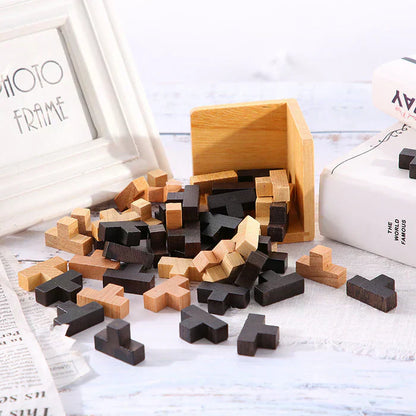 Challenging Wood Puzzle - 3D Brain Teaser Toy