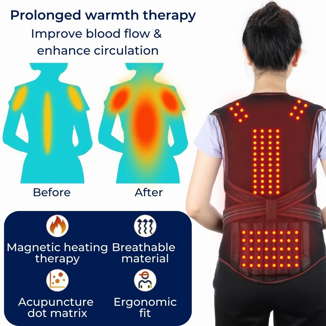 Warm Back Brace with Adjustable Heat Setting