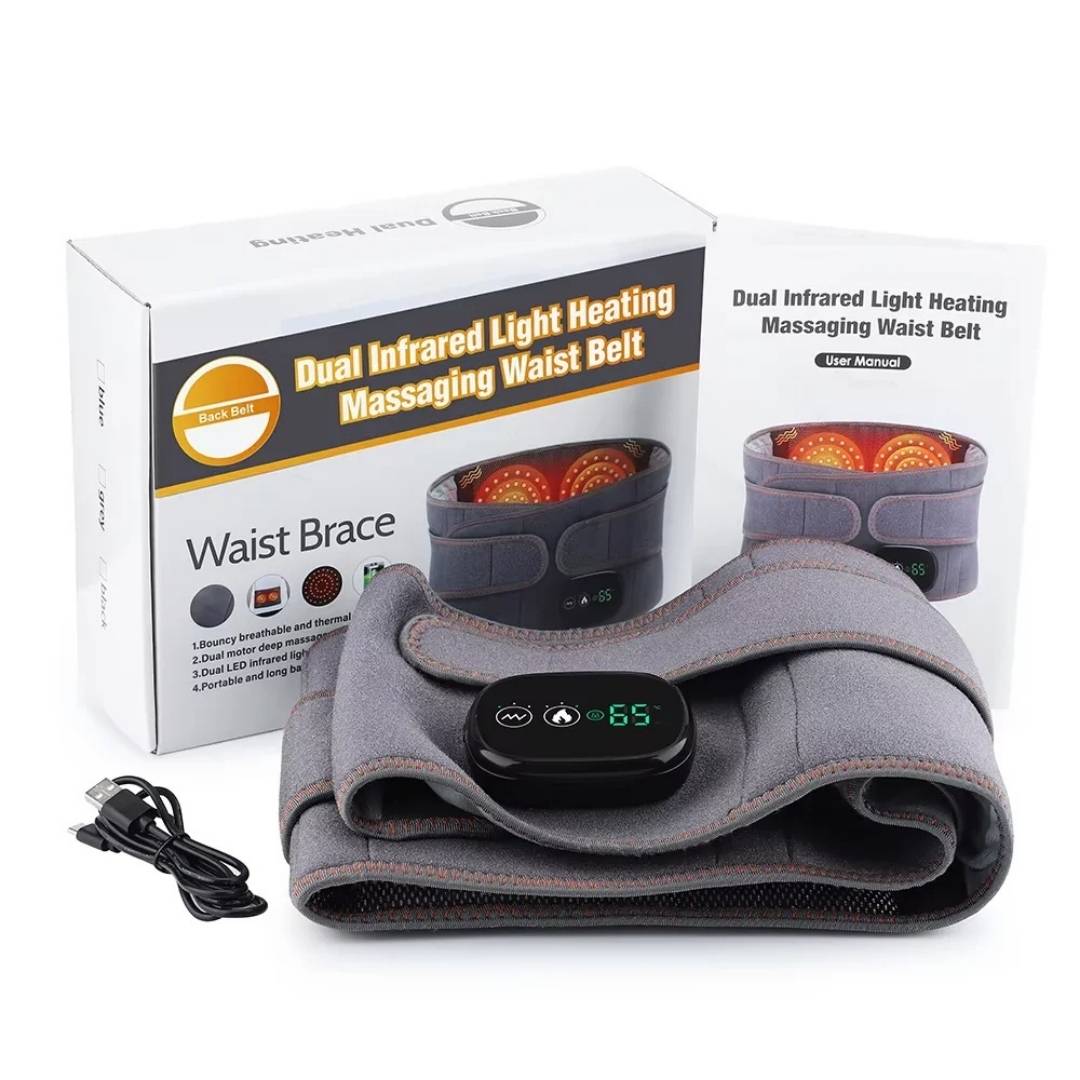 Warm Back Support Belt with Red Light Therapy