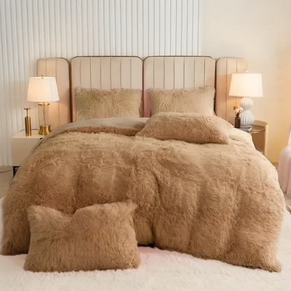 Soft Plush Duvet Cover Set for Cozy Bedding