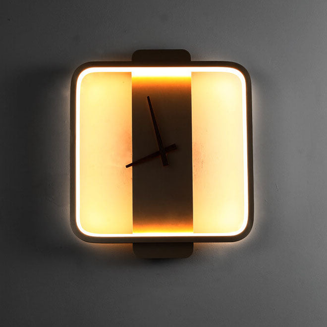 Stylish Round Clock LED Wall Light