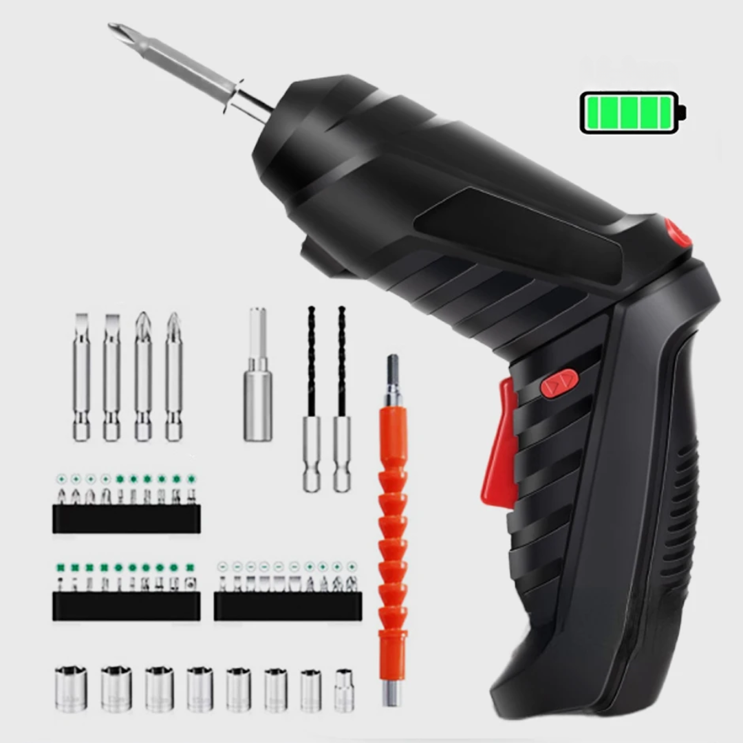 Portable Cordless Screwdriver - Compact Tool, Strong Power