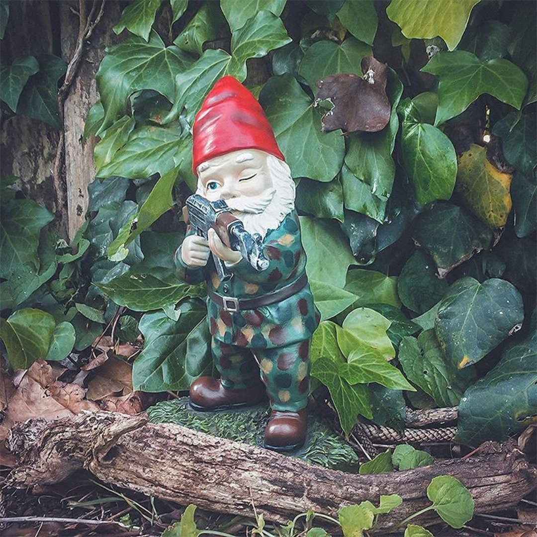 Tough Army Yard Gnome