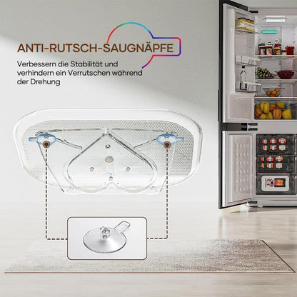 Compact Fridge Spice Storage Carousel