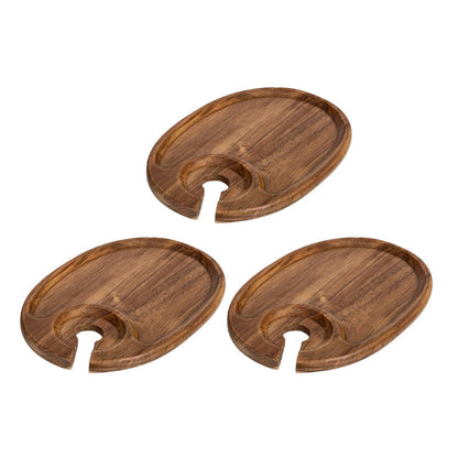 Stylish Appetizer Plate with Wine Cup Holder